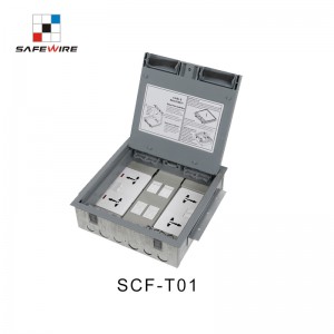 Safewire SCF-T01 TUV CE certificated access floor boxes cavity floor boxes EV charging station