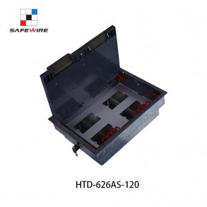 Safewire HTD-626AS-120 TUV CE certificated access floor boxes cavity floor boxes EV charging station