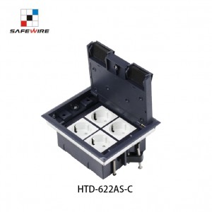 Safewire HTD-622AS-C TUV CE certificated access floor boxes cavity floor boxes EV charging station