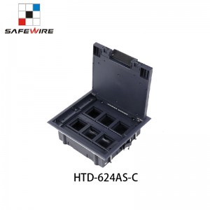 Safewire HTD-624AS-C TUV CE certificated access floor boxes cavity floor boxes EV charging station