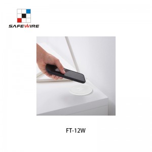 Safewire FT-12W Furniture Embedded 10W Fast Charging Waterproof Table Wireless Charger for Mobile Phone