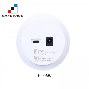 Safewire FT-06W 15W Access Wireless Charger Desktop Socket / Office Socket