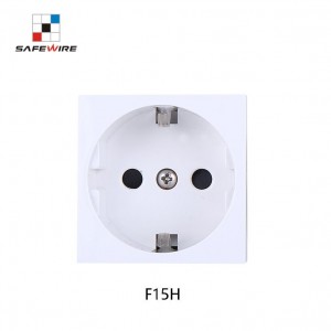 Safewire F15H 45*45mm PC Module grounding German Socket Outlet / grounding German Electrical Outlet