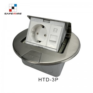 Safewire HTD-3/3P Stainless floor box Junction Box TUV CE certificated access floor boxes EV charging station