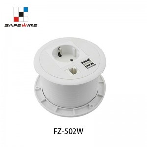 Safewire FZ-502W Grommets with Power Socket + USB Charger/Office Socket