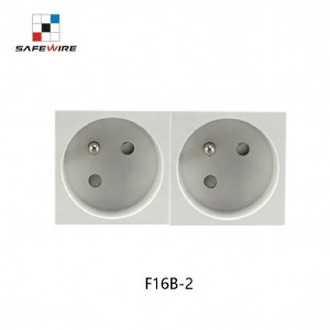 Safewire F16B-2 45*45mm 16A EU Germany Socket Schuko Adaptor European Module