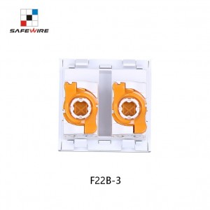 Safewire F22B-3 45*45mm RJ45 utp cat6 toolless 2 port