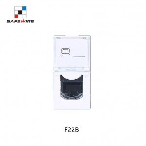 Safewire F22B 45*22.5mm RJ45 utp cat6 toolless