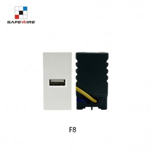 Safewire F8 Single Port USB Charging 2.1A PC Plastic 45*22.5mm Socket