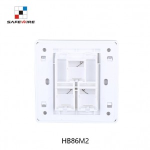 Safewire HM86M2 86*90mm 1/2/3/4 port Datafaceplate