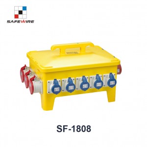 Safewire SF-1808 waterproof 24 ways IP65 distribution box portable box for CEE plug and socket