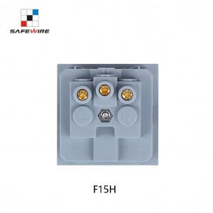 Safewire F15H 45*45mm PC Module grounding German Socket Outlet / grounding German Electrical Outlet