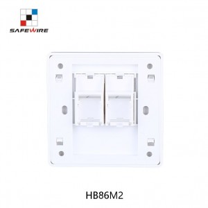 Safewire HM86M2 86*90mm 1/2/3/4 port Datafaceplate