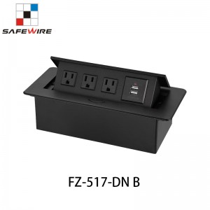 Safewire FZ-517DN-B Raised screed concrete carpet desktop boxes desktop socket hatches desktop box