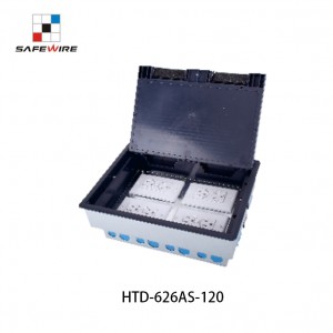 Safewire HTD-626AS-120 TUV CE certificated access floor boxes cavity floor boxes EV charging station