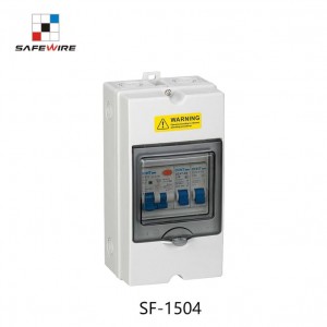 Safewire SF-1504 Portable Electric Power Box Distribution Box with Industrial Plug Socket