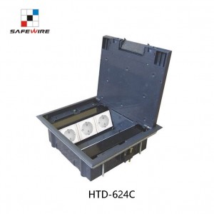 Safewire HTD-624C TUV CE certificated access floor boxes cavity floor boxes EV charging station