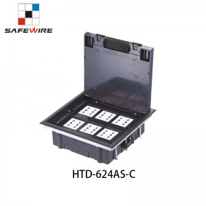 Safewire HTD-624AS-C TUV CE certificated access floor boxes cavity floor boxes EV charging station