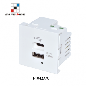 Safwire F1042AC 5V 4.2A USB charger type A+type C/45mm USB Charger