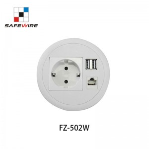 Safewire FZ-502W Grommets with Power Socket + USB Charger/Office Socket