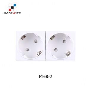 Safewire F16B-2 45*45mm 16A EU Germany Socket Schuko Adaptor European Module