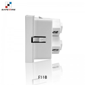 Safewire F11B 45*45mm 13A BS1363 45 Degree Shutter BS UK Socket Module/Office Socket/Desk Socket/Floor Socket