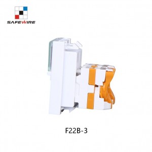 Safewire F22B-3 45*45mm RJ45 utp cat6 toolless 2 port