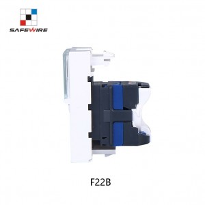 Safewire F22B 45*22.5mm RJ45 utp cat6 toolless