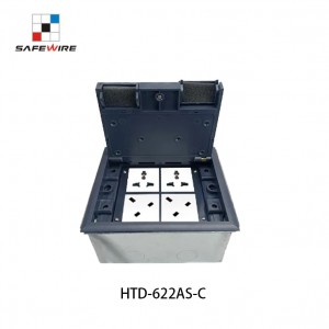 Safewire HTD-622AS-C TUV CE certificated access floor boxes cavity floor boxes EV charging station