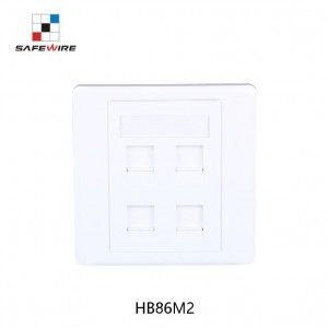 Safewire HM86M2 86*90mm 1/2/3/4 port Datafaceplate