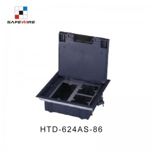 Safewire HTD-624AS-86 TUV CE certificated access floor boxes cavity floor boxes EV charging station