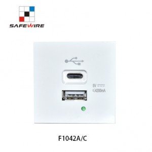 Safwire F1042AC 5V 4.2A USB charger type A+type C/45mm USB Charger