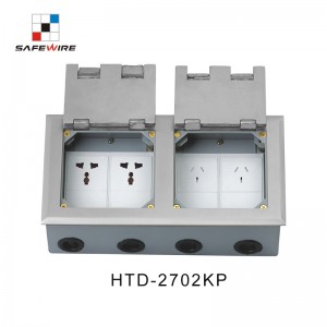 Safewire HTD-2702K/KP Floor Receptacle Junction Box Brass Outlet Cover EV charging station