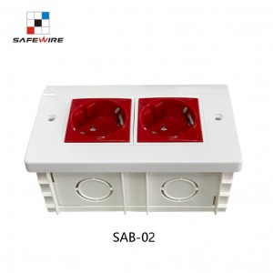 Safewire SAB-02 ABS plastic 86 146 mm 2 gang DLP trunking box with 45*45mm data and power socket embed box