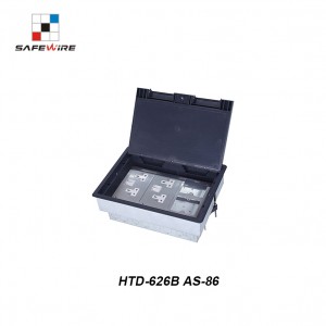 Safewire HTD-626B AS/-CK TUV CE certificated access floor boxes cavity floor boxes EV charging station