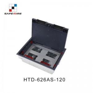 Safewire HTD-626AS-120 TUV CE certificated access floor boxes cavity floor boxes EV charging station