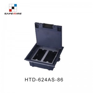 Safewire HTD-624AS-86 TUV CE certificated access floor boxes cavity floor boxes EV charging station