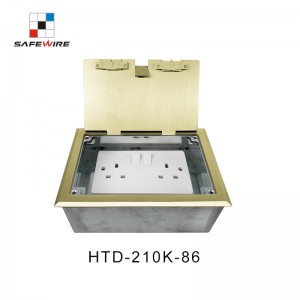 Safewire HTD-210KP-86 Cable management Cavity floor boxes floor socket outlet EV charging station