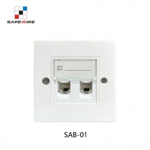 Safewire SAB-01 PVC socket box DLP Trunking box of 45*45mm modules 86*86mm embedded box