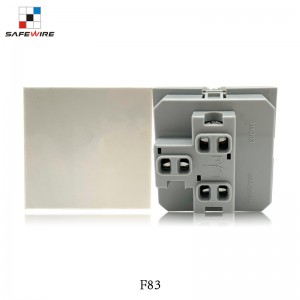 Safewire F83 22.5*45mm 2 Gang 2 Way Switch Socket / Electrical Wall Socket