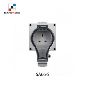 Safewire SA66-S IEC60884 Standard IP66 Outdoor Waterproof Wall Socket Enclosure Box