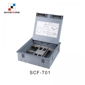 Safewire SCF-T01 TUV CE certificated access floor boxes cavity floor boxes EV charging station