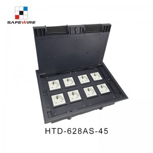 Safewire HTD-628AS-45 access floor boxes TUV CE certificated cavity floor boxes EV charging station