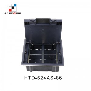 Safewire HTD-624AS-86 TUV CE certificated access floor boxes cavity floor boxes EV charging station