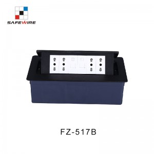 Safewire FZ-517B official furniture socket with 3 gangs 45*45mm receptacle