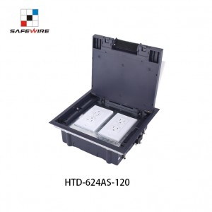 Safewire HTD-624AS-120 TUV CE certificated access floor boxes cavity floor boxes EV charging station