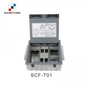 Safewire SCF-T01 TUV CE certificated access floor boxes cavity floor boxes EV charging station