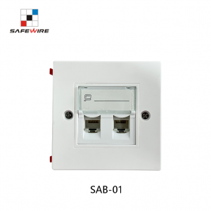 Safewire SAB-01 PVC socket box DLP Trunking box of 45*45mm modules 86*86mm embedded box