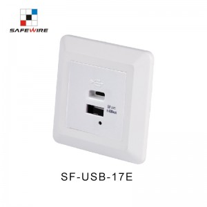 Safewire SF-80-USB-17E 86*86mm Desktop USB Socket /Socket Outlet Box /USB Modules