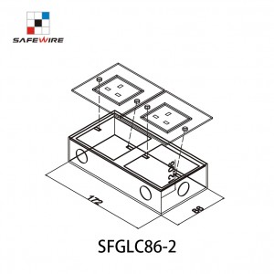 Safewire SFGLC86-2 USB Charger with Electric Socket for Cabinet Kitchen Furniture Lighting